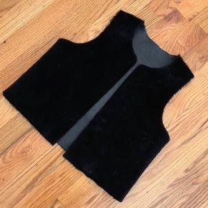 Imoga Girls Fur/Leather Reversible Vest size 10